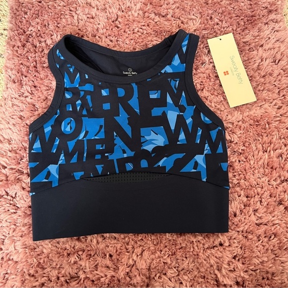 Sweaty Betty Other - Sweaty Betty Power Frame Workout Vest 
printed Blue and navy